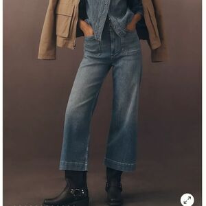 Anthropologie Blue Wide-Leg Jeans